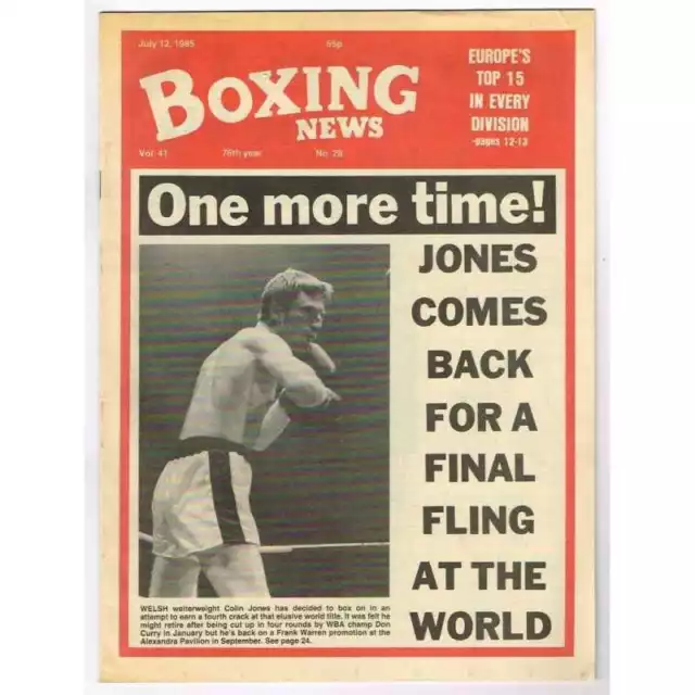 Boxing News Magazine July 12 1985 mbox3099/c  Vol 41 No.28 One more time!