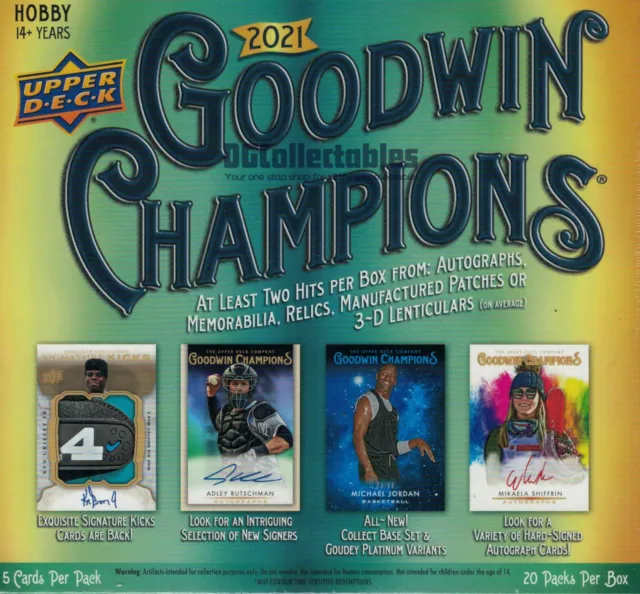 2021 Upper Deck Goodwin Champions Factory Sealed Hobby Box  Brand New Mj Jordan! 3