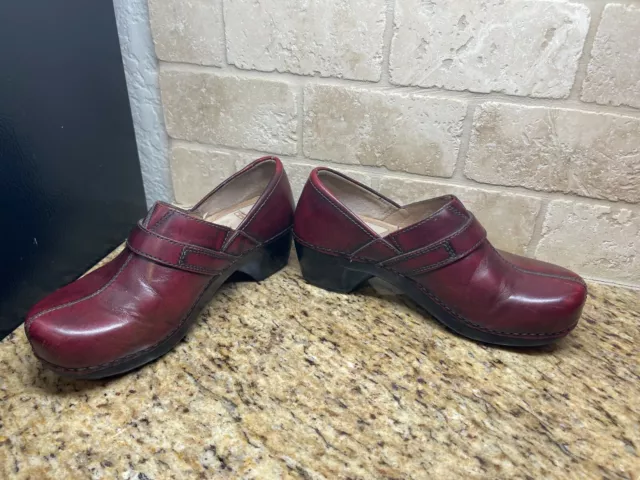 Dansko Womens Solstice Clog Shoe Slip On Red Burgundy EU 36 US 6