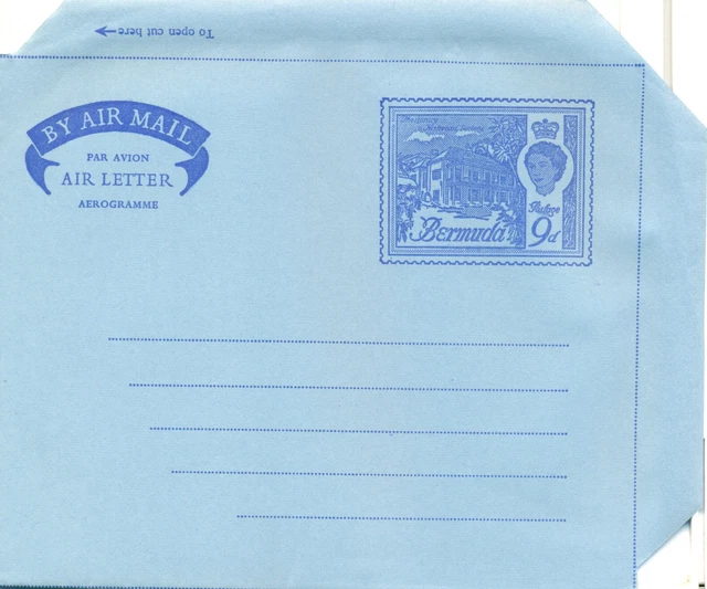 Bermuda 1968  Air Letter  Architecture  Historical Society Museum       MNH
