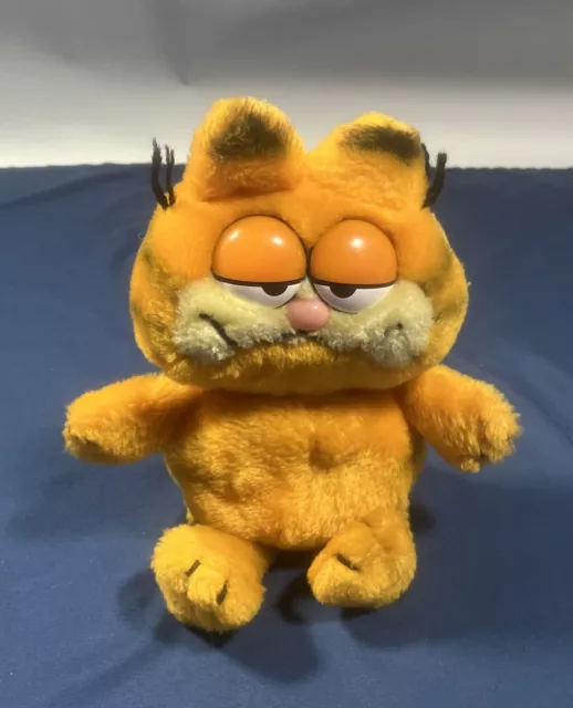 GARFIELD THE CAT VINTAGE Plush 9” Sitting 1981 80s Stuffed Toy Fun