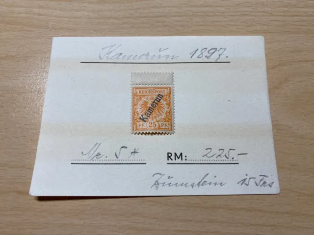 Briefmarke Deutsche Kolonie Ausland Kamerun Reichspost 1897 25 Pf. Mi-Nr. 5 * OR