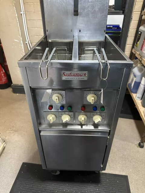 Valentine Double Tank, Twin Basket - Free Standing Electric Fryer - Three Phase