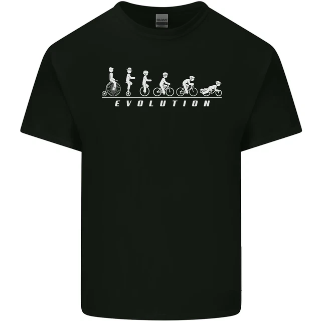 Cycling Evolution Cyclist Bicycle Mens Cotton T-Shirt Tee Top