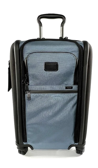 TUMI Alpha 3 International Dual Access Carry On 4 Wheel Expandable Storm Blue 10