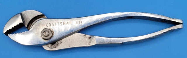 Vintage Craftsman Slip Joint Pliers Parrot Head Rope Design Handles 7" USA