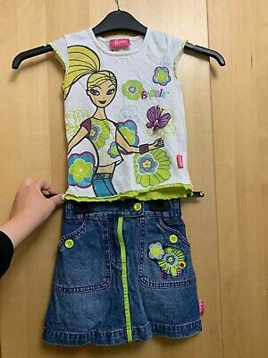 Barbie child 2 piece skirt and t-shirt hardly worn