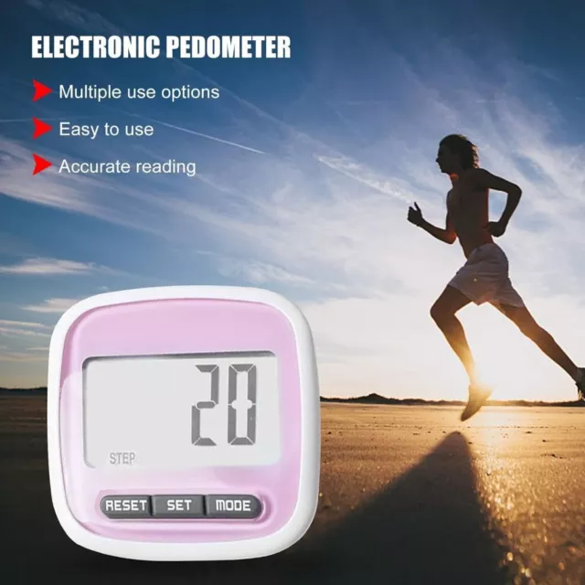 Digital Display Step Counter with Clip Walking 3D Pedometer  Unisex