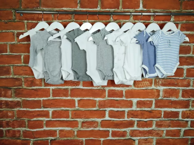 Baby Boys Bundle Age 0-3 Months J Lewis M&S Gap Bodysuit Vest Short Sleeve 62Cm