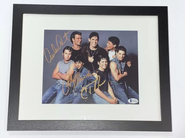 The Outsiders Signed Framed Matted 8X10 Howell Estevez Ralph Macchio Bas Coa