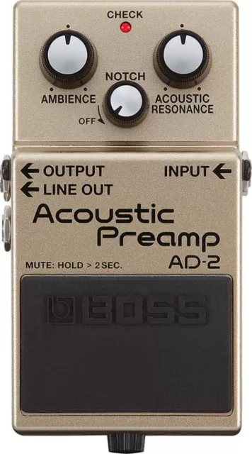 Boss AD-2 acoustic Preamp Guitar Effects Pedal for electric-acoustic guitars NEW