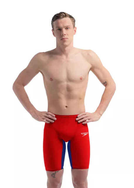 Speedo Costume Swimming Mens Competition Man Lzr Pure Valor 2.0 Jammer Flame Red