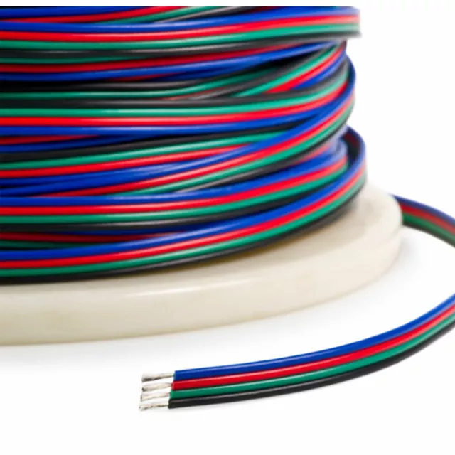 4-PIN RGB Extension Connector Wire Cable Cord For 3528/5050 RGB LED Strip Light