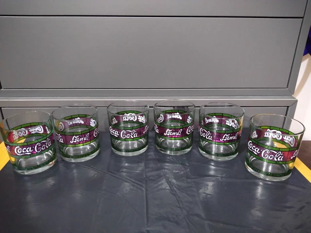 Ottimo stato set 6 bicchieri Coca Cola vintage Tiffany Liberty anni 70