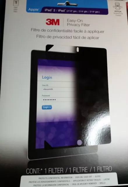 3M Filtro de privacidad para iPad 2 / Ipad /3ª/4ª generacion.