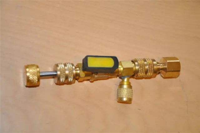 Dual Size Schrader Valve Core Remover/Installer Change 1/4+5/16"Port HVAC/R Tool