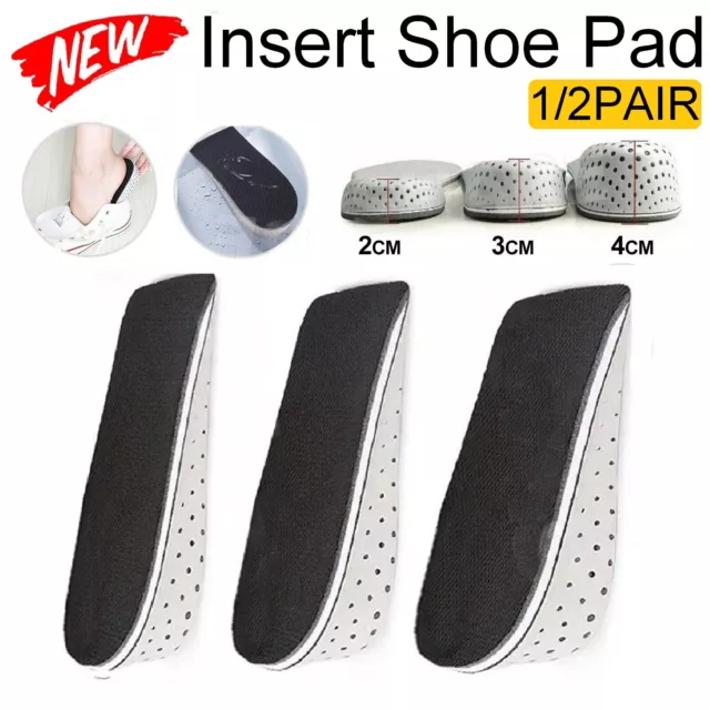 Insert Shoe Pad Unisex Insole Heel Lift Height Increase Cushion Elevator Taller