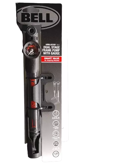 🚲NEW Bell Airblaster 850 Dual Stage Frame Bicycle Pump with Gauge🚲 (C5)