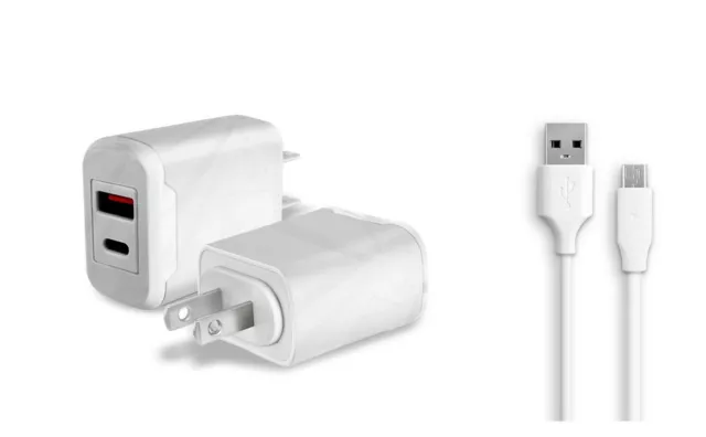 Fast Home AC Wall Charger+USB Cord Cable for Amazon Kindle Paperwhite (10th gen)