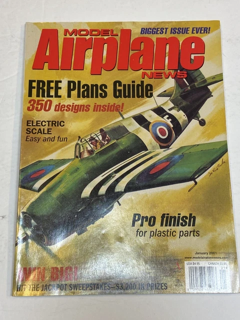 Models Us 2001 MODEL AIRPLANE NEWS Magazine Jan 2001 Electric Scale Pro Finish for ...