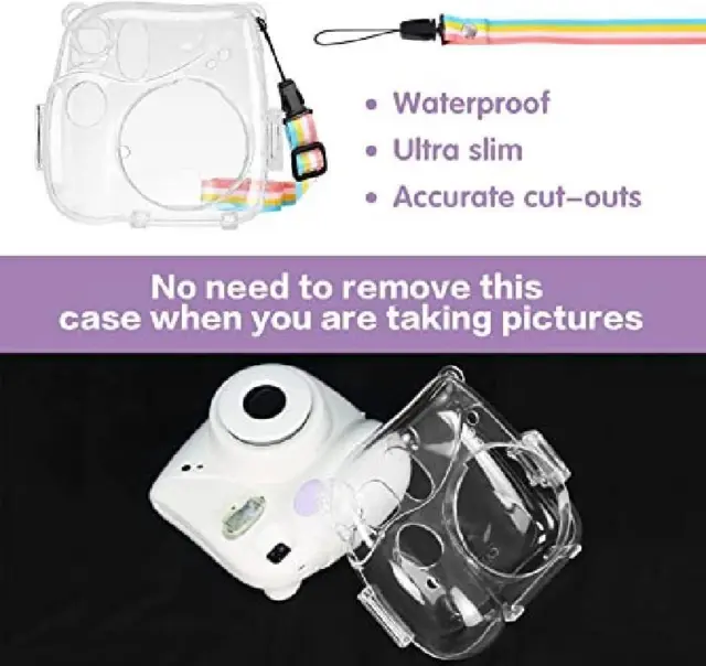 Crystal Camera Case Protective Case for Fujifilm Instax Mini 7+ Instant Camera 7