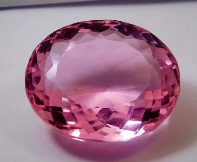 Large Beautiful Pink Kunzite Afghanistan 86.05 Ct. Oval Cut Facet Loose Gemstone