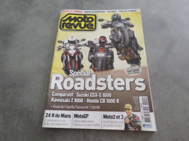 MOTO REVUE avril 2015, MAGAZINE, SPECIAL ROADSTERS, VALENTINO ROSSI