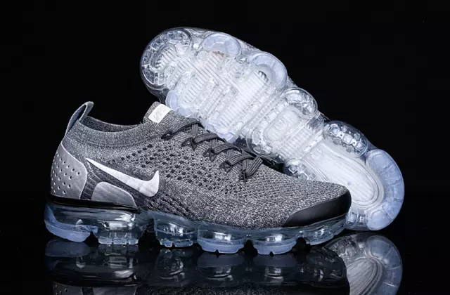 DS Nike Air VaporMax Flyknit 2 Men's Silver Grey Air Cushion Shoes