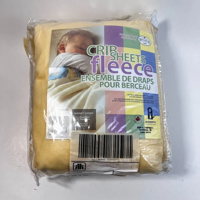 Manta de bebé vintage de acrílico amarillo de los años 90 tamaño cuna