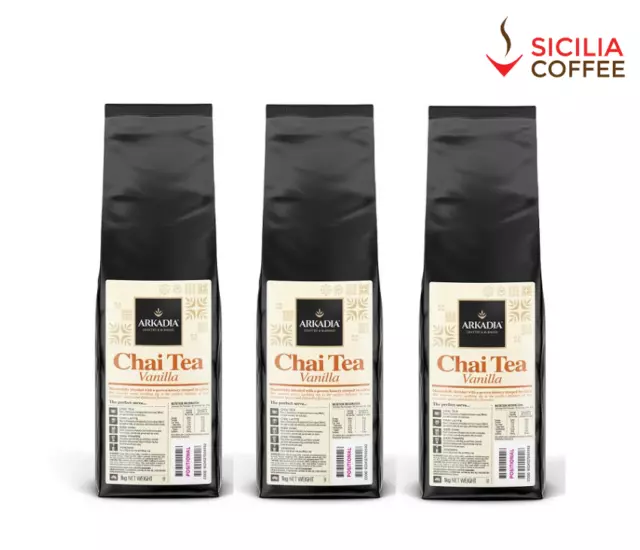 3kg Arkadia *** VANILLA *** Chai Latte Powder Drink Cafe Use Tea Sicilia Coffee