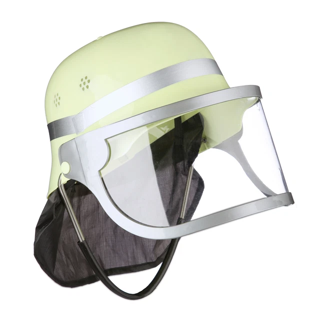 Casque De Pompier PACKOVE - Visière Mobile, Rouge, 30,5x18 Cm - Déguisement Enfant Et Fête