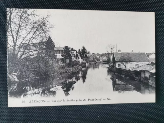 CPA 61 ALENCON - Vue sur la Sarthe prise du Pont-Neuf