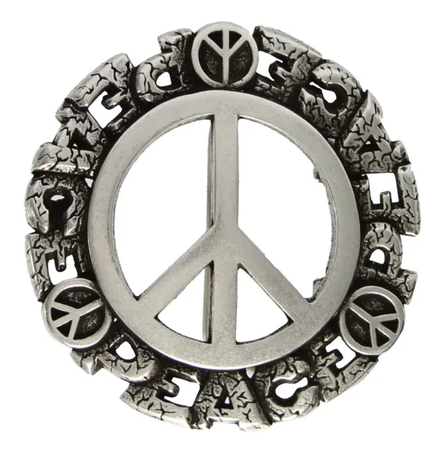 Antique Peace Sign Belt Buckle Cool Buckle fit's up to 1-1/2" (38mm) Belt strap
