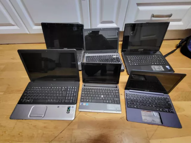 Job Lot 6 Laptops for Spares or Repair -  untested no chargers