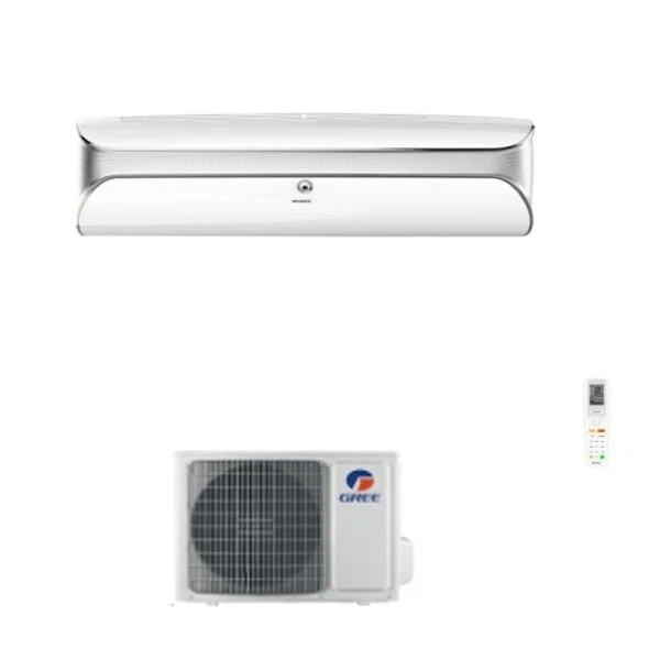 Green Electric Plus Climatiseur Dual Split 9000+12000 BTU, Wi-Fi, R32, Efficacité Énergétique A++/A+, 2 Unités Intérieures et 1 Extérieure, Télécommande, Contrôle Via Application, Basse Consommation
