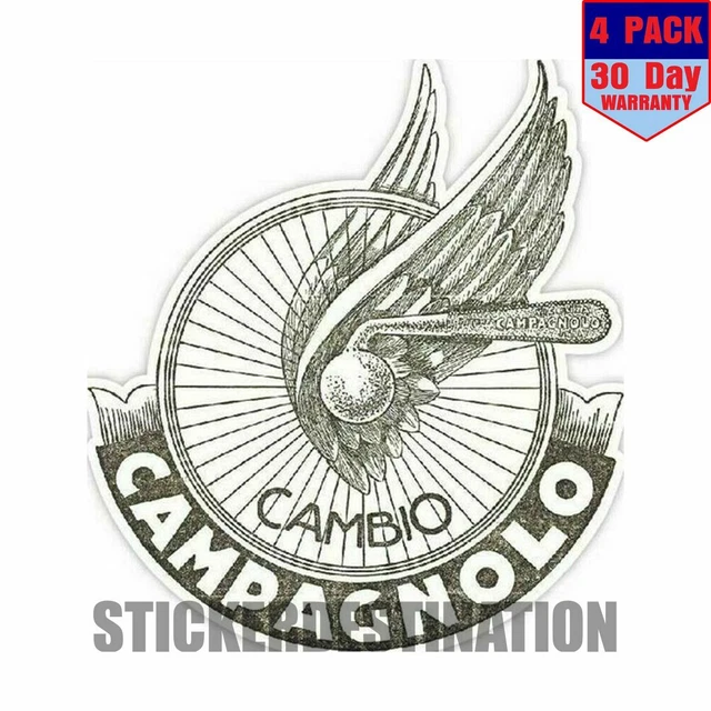 Campagnolo Bike Bicycle Logo 4 pack 4x4 Inch Sticker Decal