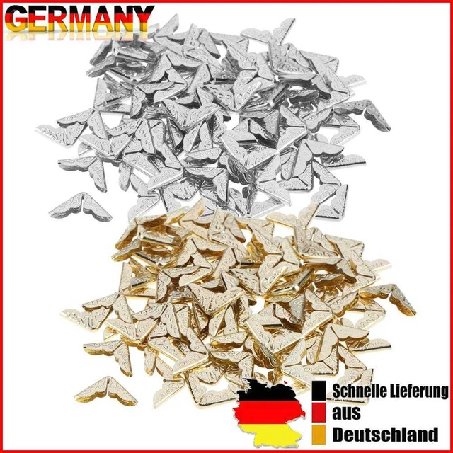 Demiawaking 100 St?ck Eckenschutz Buchecke dekorative B?cher Eckenschutz Metall