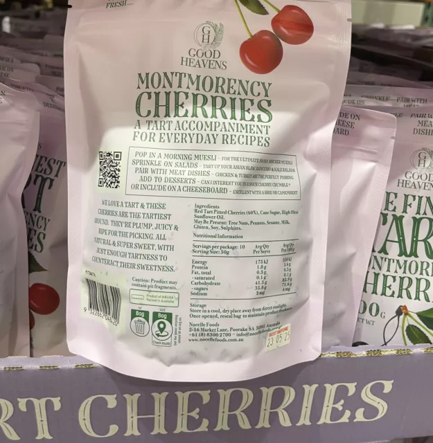 3 X Good Heavens Montmorency Tart Cherries 500g 2