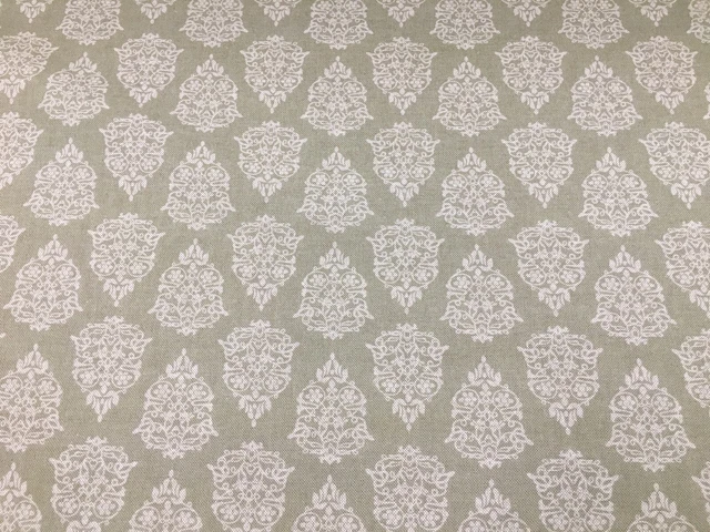Florence Toile SAGE Green Linen/Cotton 140cm wide Curtain/Upholstery Fabric