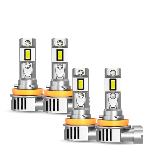 Ampoules LED H1 Antibrouillard Jaune – 12-24V, 800 Lm, 2 Puces 1860, Pour Voiture, Moto