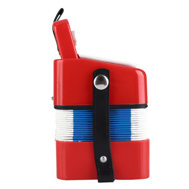 (Red)Children 7‑Key 2 Bass Mini Small Accordion Educational Musical ECA