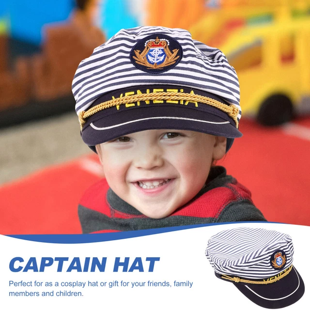 SHIPS CAPTAIN UNIFORM Marine Admiral Hat Adult Warm Tip Man £12.38