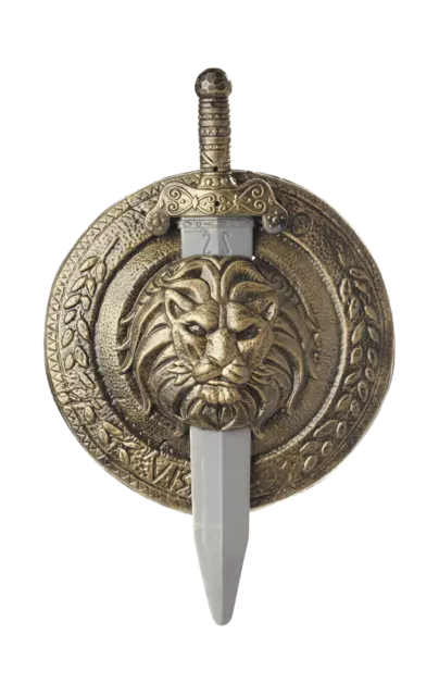 W-R4-3 MEDIEVAL LION Knight Shield and Sword Costume Toy Weapon