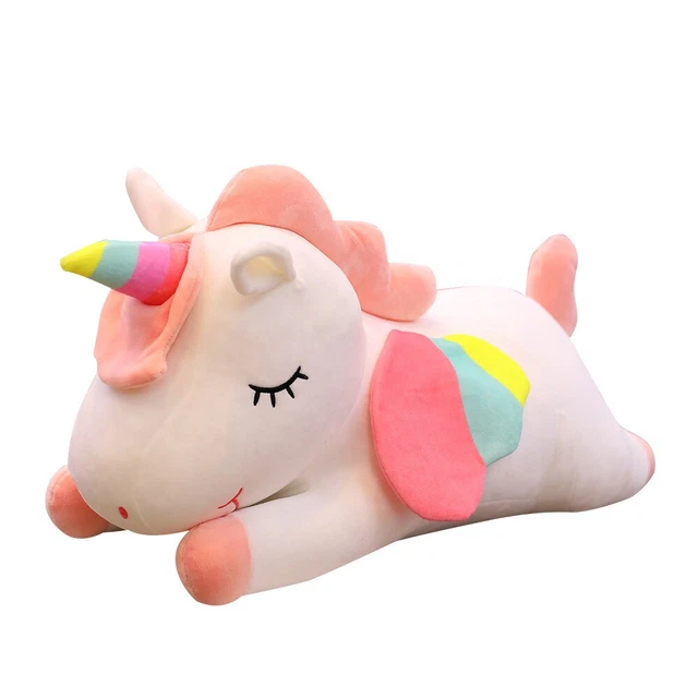 40cm Sleeping Unicorn Plush Toys Cute Stuffed Pillow Dolls Bed Decor Kids Gift
