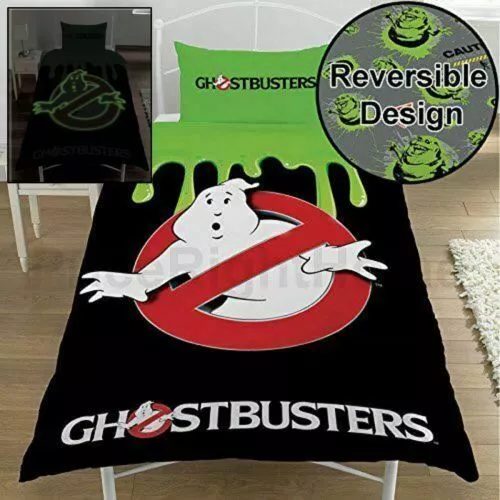 Ghostbusters Glow in the Dark No Ghost Single Duvet Cover Set Reversible Bedding