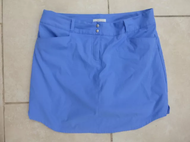 Adidas Climalite Ladies Golf  Skort -Skirt With Fitted Shorts Under Blue Uk 14