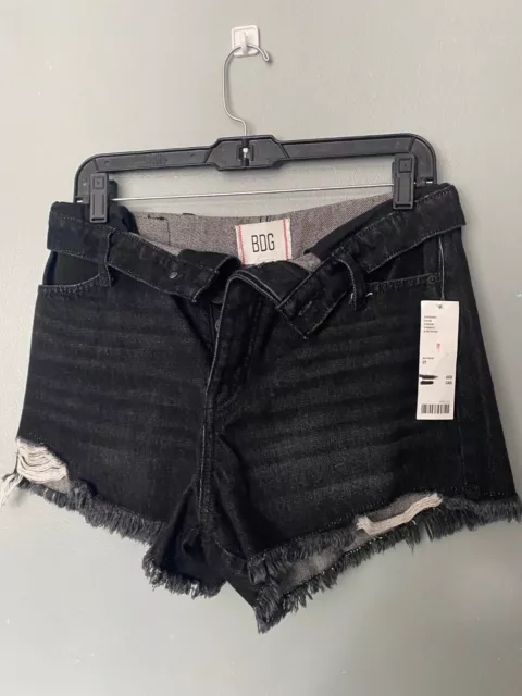 BDG Urban Outfitters Black Wash Denim Distressed Cut-Off Jean Shorts Size 27