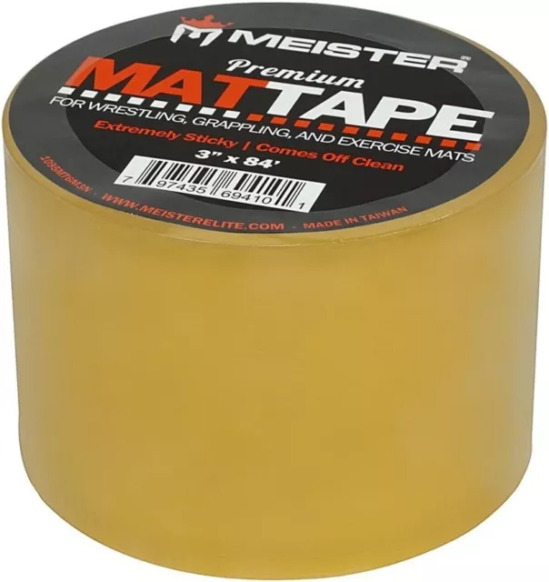 Meister Premium Mat Tape for Wrestling Grappling and Exercise Mats Clear 4″ New