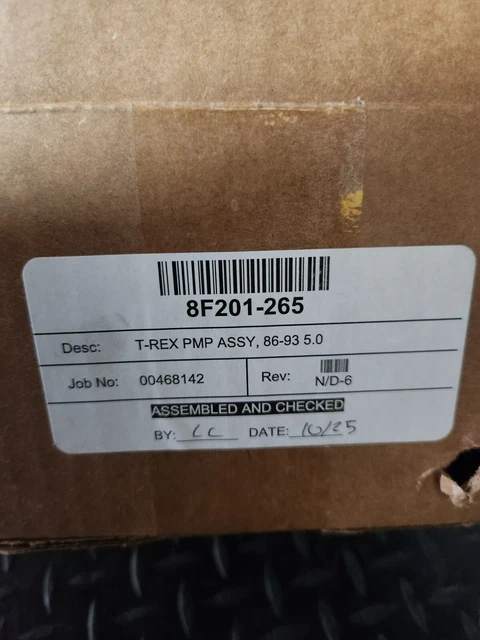 NEW Mustang 1986-1993 Vortech T-Rex fuel pump kit 8F201-265 NEW Mustang 1986-1993 Vortech T-Rex fuel pump kit 8F201-265