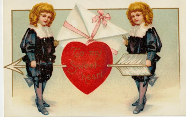 Carte Postale Bébé - Saint Valentino - Relief - Petite Format - Non